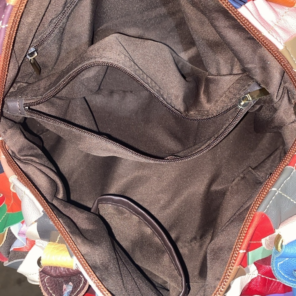Agueda Leather Multicolored Shoulder Bag - Picture 12 of 12